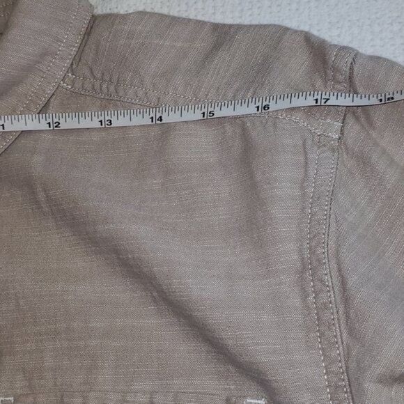 The North Face Tan Cadual Button Down Long Sleeve Pocketed Sz. L Shirt - Picture 10 of 10